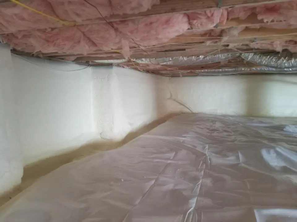 Crawl space encapsulation with closed-cell spray foam for Attic Insulation in Lincolnwood